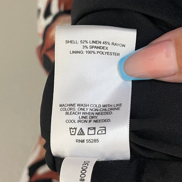 Express Dress Womens XL Black Tan Floral Mini Ruched Sheath Cocktail Preppy NWT - Picture 13 of 14